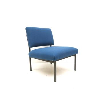 Blauwe vintage design fauteuil jaren '60 '70 midcentury beschikbaar voor biedingen
