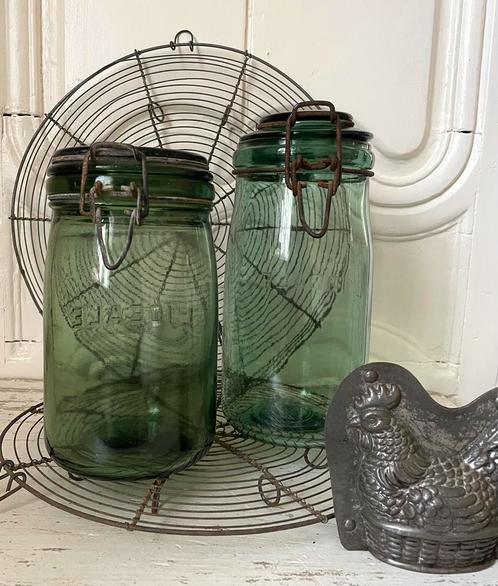 Brocante oude Franse weckpot L’IDEALLE 1 Liter, Antiek en Kunst, Curiosa en Brocante, Ophalen of Verzenden