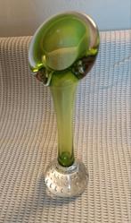 Vintage Zweeds groen glazen vaasje Bo Borgstrom ca. 1970, Ophalen of Verzenden