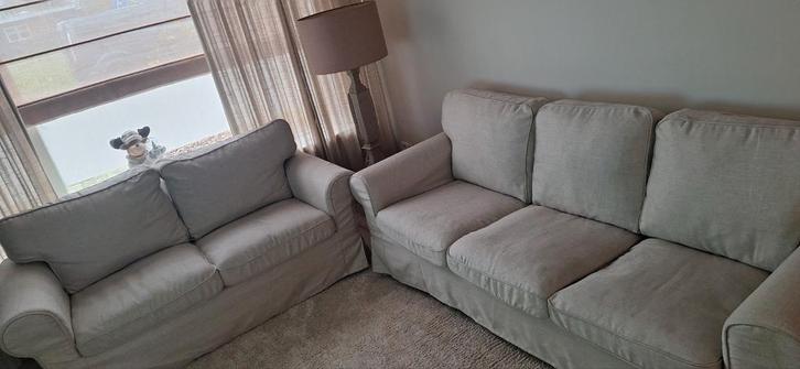 Ektorp banken 2 en 3 zit, Huis en Inrichting, Banken | Complete zithoeken, Gebruikt, Ophalen