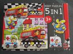 puzzel puzzels 5-in-1 Kiddy: vlieg-&voertuigen bijna nieuw, Kinderen en Baby's, Speelgoed | Kinderpuzzels, 10 tot 50 stukjes, Ophalen of Verzenden