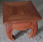 Massief houten opium tafeltje 40 x 40 x 40 cm., Minder dan 45 cm, Minder dan 55 cm, Vierkant, Ophalen of Verzenden