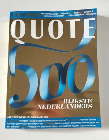 Quote 500 editie 2023 beschikbaar voor biedingen