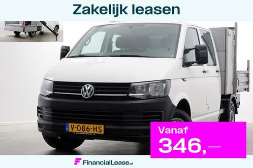 Volkswagen Transporter T6 2.0 TDI 150pk Lang D.C. Open laadb, Auto's, Bestelauto's, Bedrijf, Lease, Financial lease, ABS, Airbags