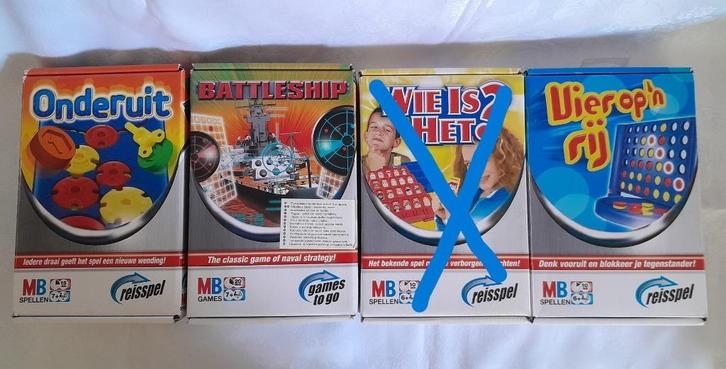 vakantiespellen MB spellen reisspel gezelschaapspel, Hobby en Vrije tijd, Gezelschapsspellen | Bordspellen, Zo goed als nieuw