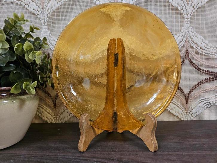 Arcoroc France Sierra Amberkleurig Bord, Huis en Inrichting, Keuken | Servies, Zo goed als nieuw, Bord(en), Effen, Glas, Ophalen of Verzenden