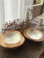 Twee houten schaaltjes, Ophalen of Verzenden, Zo goed als nieuw, Hout