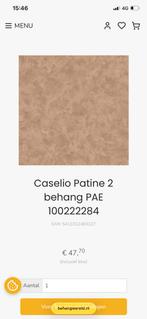 3 rollen Caselio Patine 2 behang - Nieuw!, Ophalen of Verzenden, Minder dan 10 m², Beige