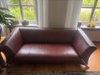 Rolf Benz Rood bruin leer design bank 2,5 zits, Huis en Inrichting, Banken | Sofa's en Chaises Longues, Ophalen, Minder dan 75 cm
