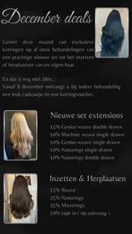 Hair extensions korting op alle behandelingen, Ophalen of Verzenden
