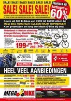 Summersale bij Mega Bike Dordrecht, veel Ebikes met korting!, Fietsen en Brommers, Elektrische fietsen, Ophalen, Nieuw, 50 km per accu of meer