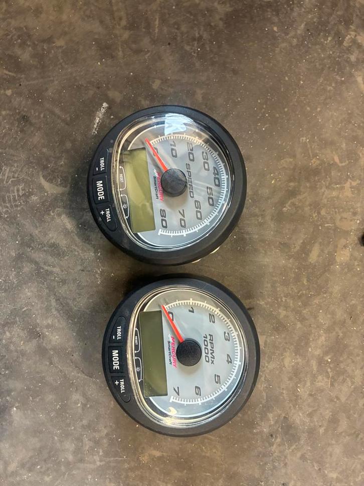 Mercury Smartcraft meter set, SC 1000, glazen lens., Watersport en Boten, Accessoires en Onderhoud, Gebruikt, Motor en Techniek