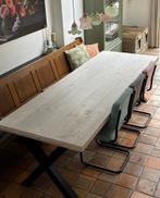 Hele mooie grote oldlook whitewash steigerhouten eettafel, Huis en Inrichting, Tafels | Eettafels, Ophalen, 200 cm of meer, 50 tot 100 cm
