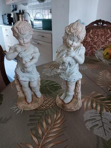 Vintage Porseleinen Beeldjes - Set van 2 beschikbaar voor biedingen