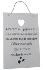 Groot tekstbord kleertjes, Ophalen of Verzenden, Nieuw