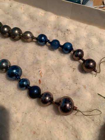#kerst antieke kwikglas kralenketting beschikbaar voor biedingen