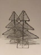 Kerstdecoratie - Zilveren fonkelende kerstbomen (25 cm), Ophalen of Verzenden