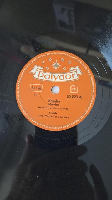 78 toeren schellak plaat Vintage - Freddy Quinn - Rosalie beschikbaar voor biedingen