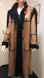 Fijne jas mantel van echt kalfsleer met kalfsvacht mt42-44, Ophalen of Verzenden, Zo goed als nieuw, Maat 42/44 (L), Overige kleuren
