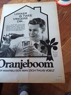 Advertentie Oranjeboom bier twee vingers 1963, Verzamelen, Biermerken, Oranjeboom, Glas of Glazen, Ophalen of Verzenden, Zo goed als nieuw