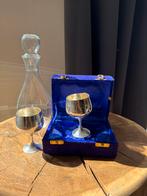 Verzilverde Glazen Set in Doos, Antiek en Kunst, Antiek | Goud en Zilver, Ophalen of Verzenden, Zilver