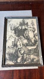 Schilderij met een afdruk van een gravure van Albert Durer., Antiek en Kunst, Ophalen of Verzenden