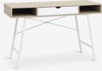 Bureau ABBETVED 48x120 licht eiken kleur/wit, Huis en Inrichting, Bureaus, Ophalen