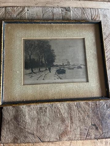 ets gravure van willem steelink naar Louis Apol beschikbaar voor biedingen