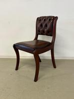 Engelse, Regency fauteuil in mahonie met leer, Huis en Inrichting, Stoelen, Ophalen, Bruin, Hout, Eén