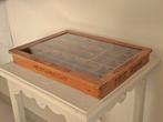 Antiek houten fourniturenkastje MEZ Progress garen vitrine, Ophalen of Verzenden
