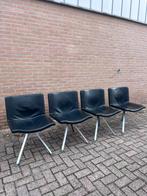 Italiaans design eetkamer stoelen van het merk Tonon, Huis en Inrichting, Modern vintage, Gebruikt, Zwart, Leer