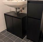 Badkamermeubelset zwart - 3-delig, Ophalen, Minder dan 50 cm, Zo goed als nieuw, Minder dan 100 cm