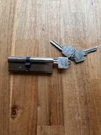 Cilinderslot 90mm (40mm-50mm), Ophalen of Verzenden, Zo goed als nieuw, Rvs, Slot