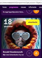 Ronald Goedemondt - 18 december - Venlo - 1 kaartje, Tickets en Kaartjes, Eén persoon, December
