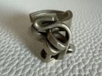 Q217/Handgemaakte Vork ring 17 3/4, Overige materialen, Gebruikt, Verzenden, X