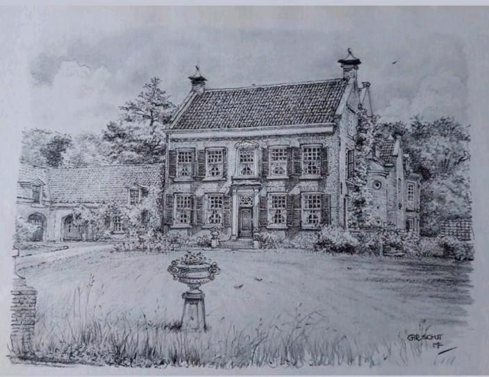 Maartensdijk ... "Rustenhoven" ..., Antiek en Kunst, Kunst | Tekeningen en Foto's, Ophalen of Verzenden