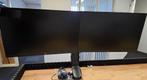 2x HP E24 G5 24-inch FullHD Monitoren met Dubbele Monitorarm, Computers en Software, Monitoren, Kantelbaar, Full HD, Ophalen of Verzenden