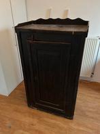 Antieke donkerbruine broodkast, Huis en Inrichting, Kasten | Roldeurkasten en Archiefkasten, Ophalen, Gebruikt, 100 tot 150 cm