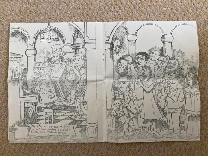 Afdruk 2 tek. Toine Moerbeek, Pedagogische Academie Ou'bosch, Antiek en Kunst, Kunst | Tekeningen en Foto's, Ophalen of Verzenden