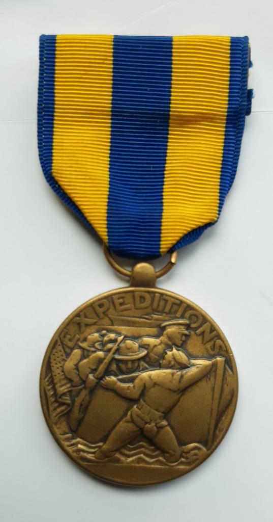 Medaille US Navy Expedition Medal, Verzamelen, Militaria | Algemeen, Marine, Lintje, Medaille of Wings, Amerika, Ophalen of Verzenden
