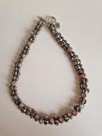 Vintage Otazu ketting met tonnetjes en roze stenen, Sieraden, Tassen en Uiterlijk, Ophalen of Verzenden, Gebruikt, Roze