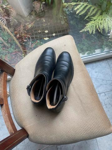 Zwarte leren boots - Maat 39,5 beschikbaar voor biedingen