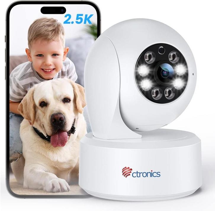 Ctronics 2.5K 4MP 5Ghz/2.4Ghz Wi-Fi Camera binnen 4 stuks, Audio, Tv en Foto, Videobewaking, Nieuw, Binnencamera, Ophalen of Verzenden