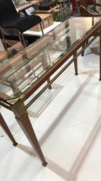 Prachtige side table . Messing en massief hout., Huis en Inrichting, Tafels | Sidetables, Ophalen of Verzenden, Zo goed als nieuw