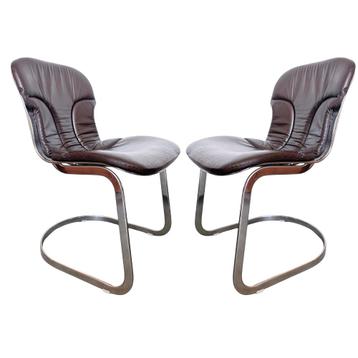 Set Design C2 Stoelen Van Willy Rizzo Voor Cidue Italy beschikbaar voor biedingen