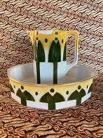 VINTAGE ART-DECO GEGLAZUURD AARDEWERKEN LAMPET STEL., Ophalen of Verzenden, Zo goed als nieuw