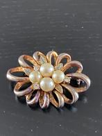 Vintage jaren ‘50 vergulde Art deco broche, Ophalen of Verzenden, Zo goed als nieuw, Goud, Overige materialen