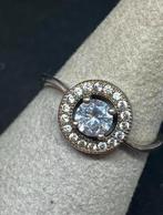 Zilveren ring met zirkonium maat 16,5