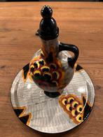 Majolica Schramberg Stoneware Karaffenset, Ophalen of Verzenden, Gebruikt, Huisaccessoire