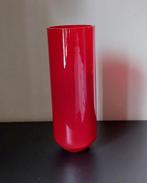 Rode Glazen Vaas, Ophalen, Minder dan 50 cm, Rood, Glas